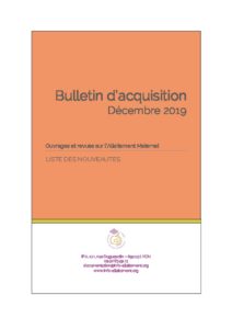 thumbnail of Bulletin d’acquisition Décembre