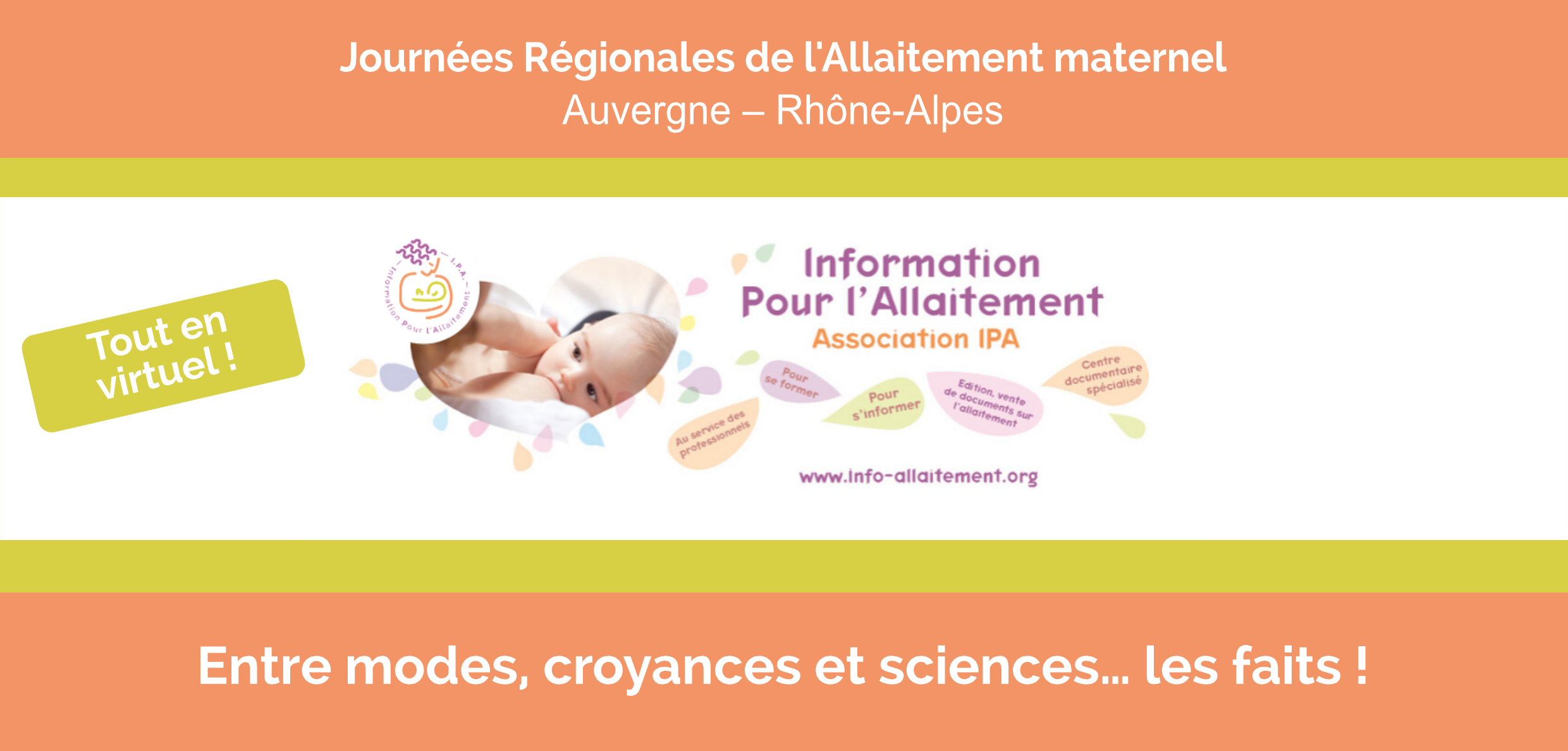 bandeau promotionnel des Journées régionales de l'allaitement maternel