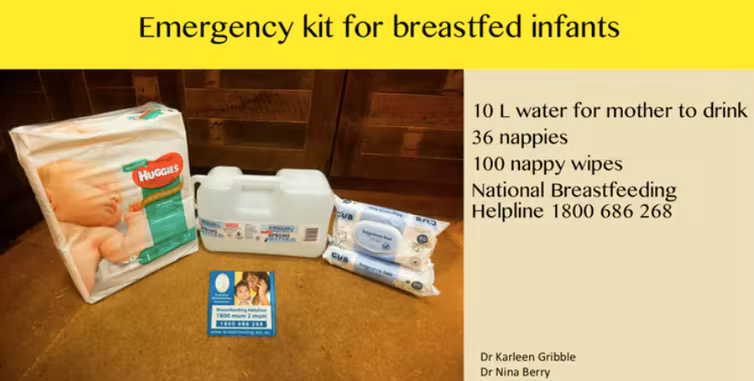 Description du Kit d'urgence pour l'allaitement