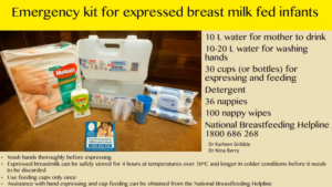 Description du kit d'urgence pour le tire-allaitement