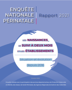 couverture du rapport de l'Enquête Nationale Périnatale 2021